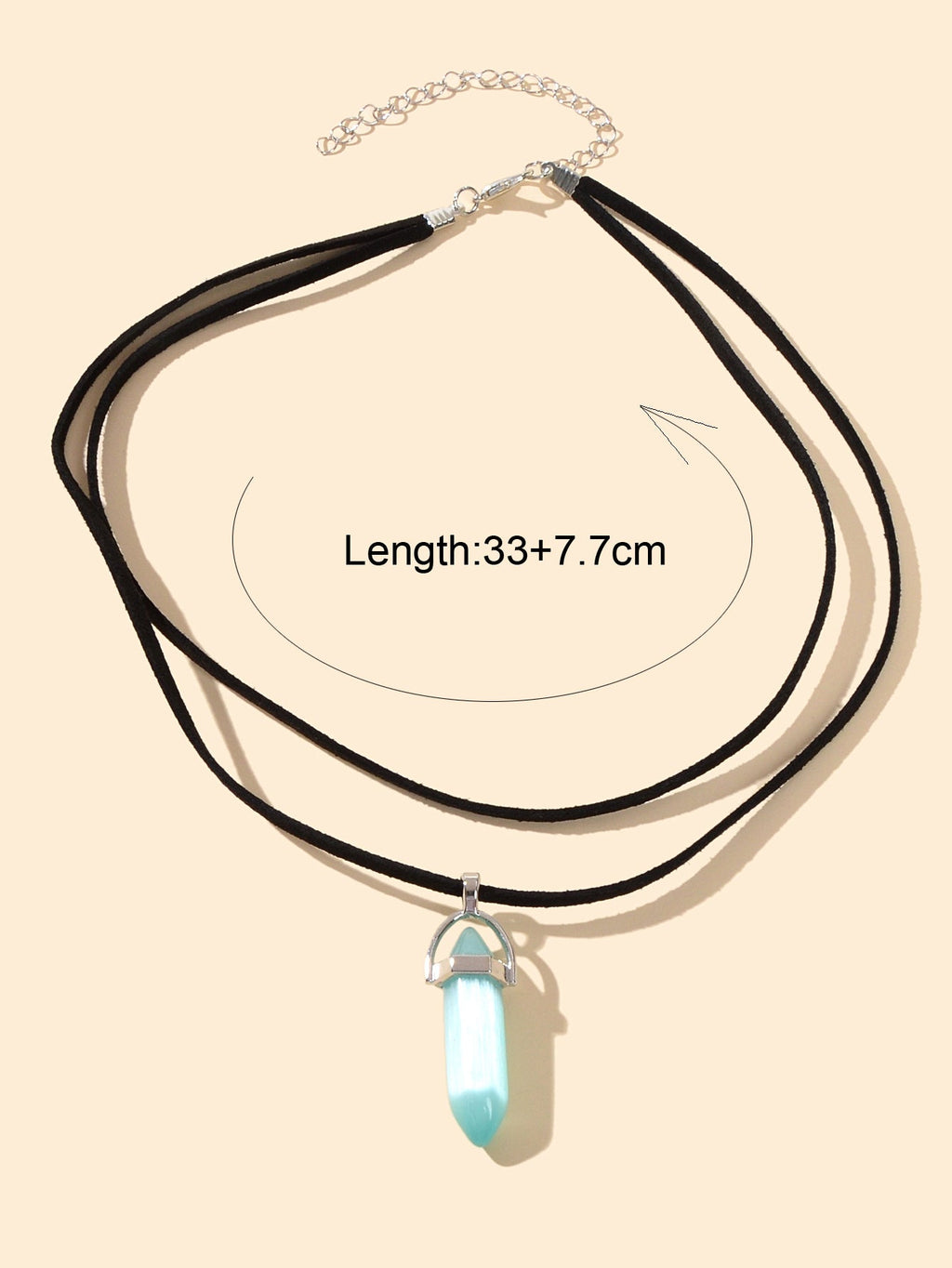 Collar Doble con Cristal Natural