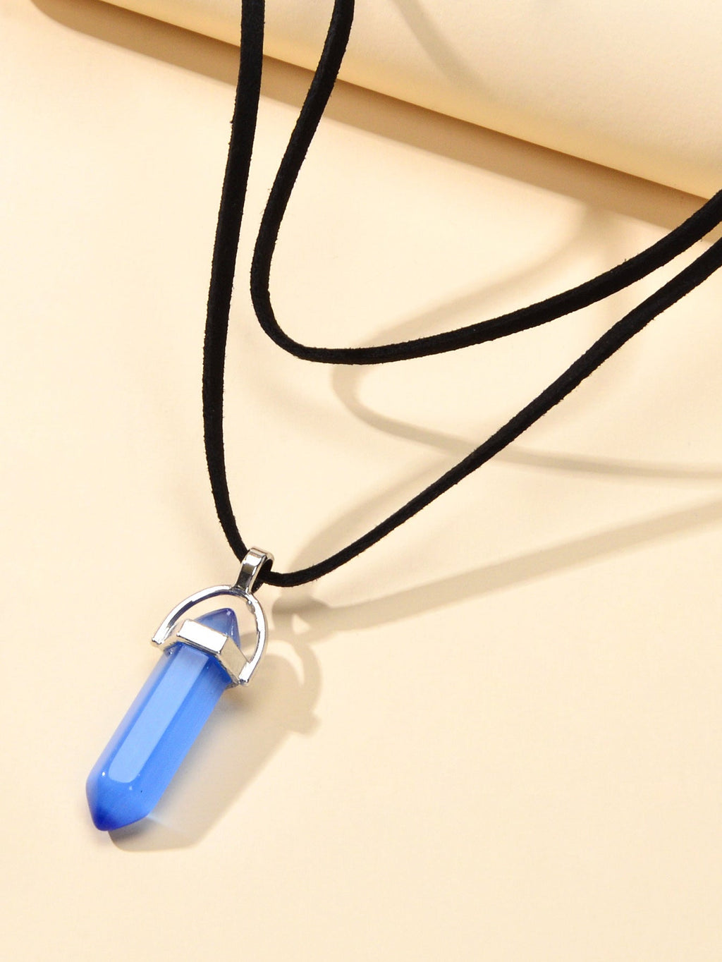 Collar Doble con Cristal Natural