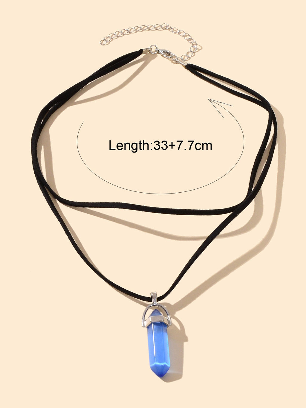 Collar Doble con Cristal Natural