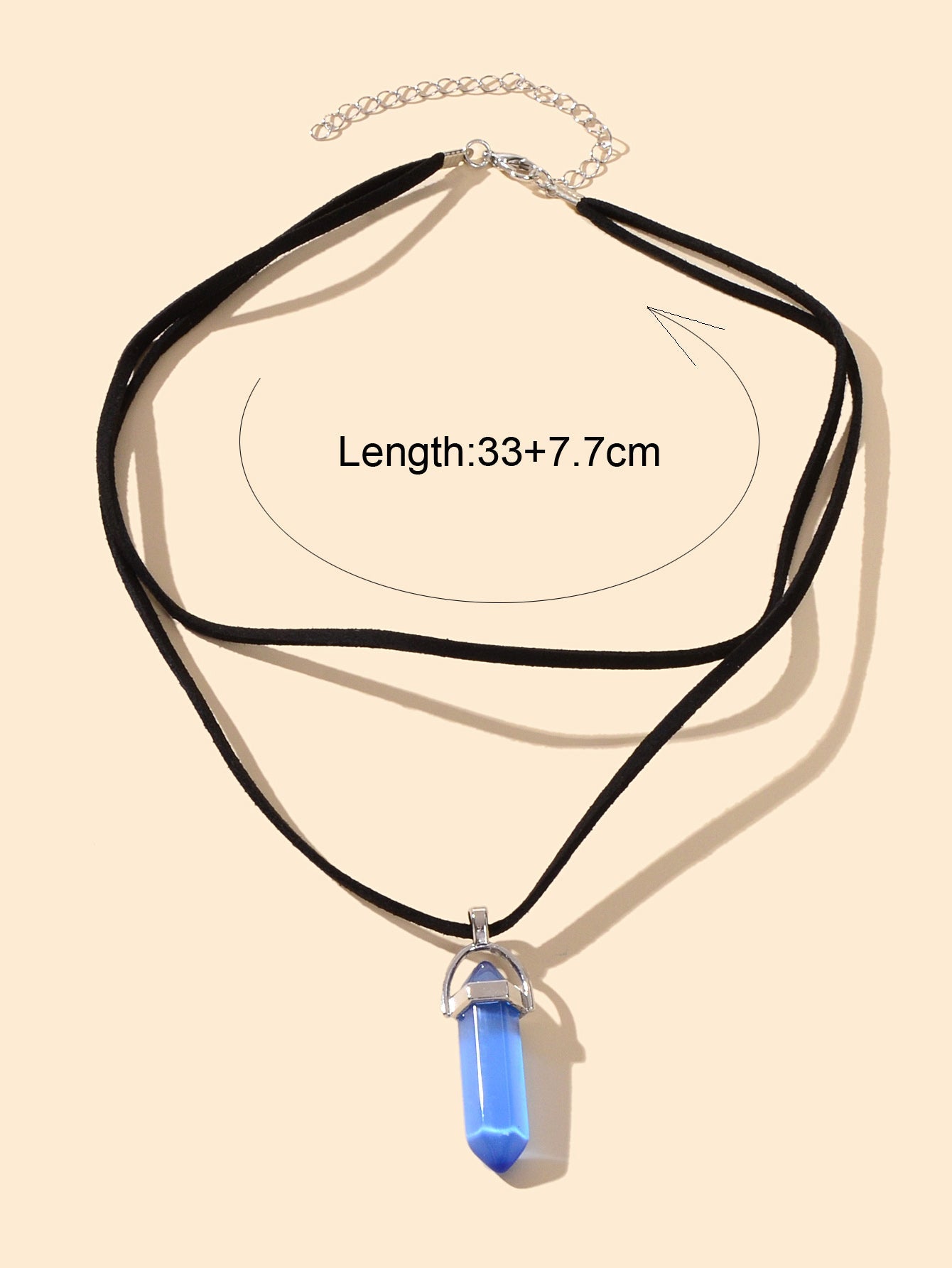 Collar Doble con Cristal Natural