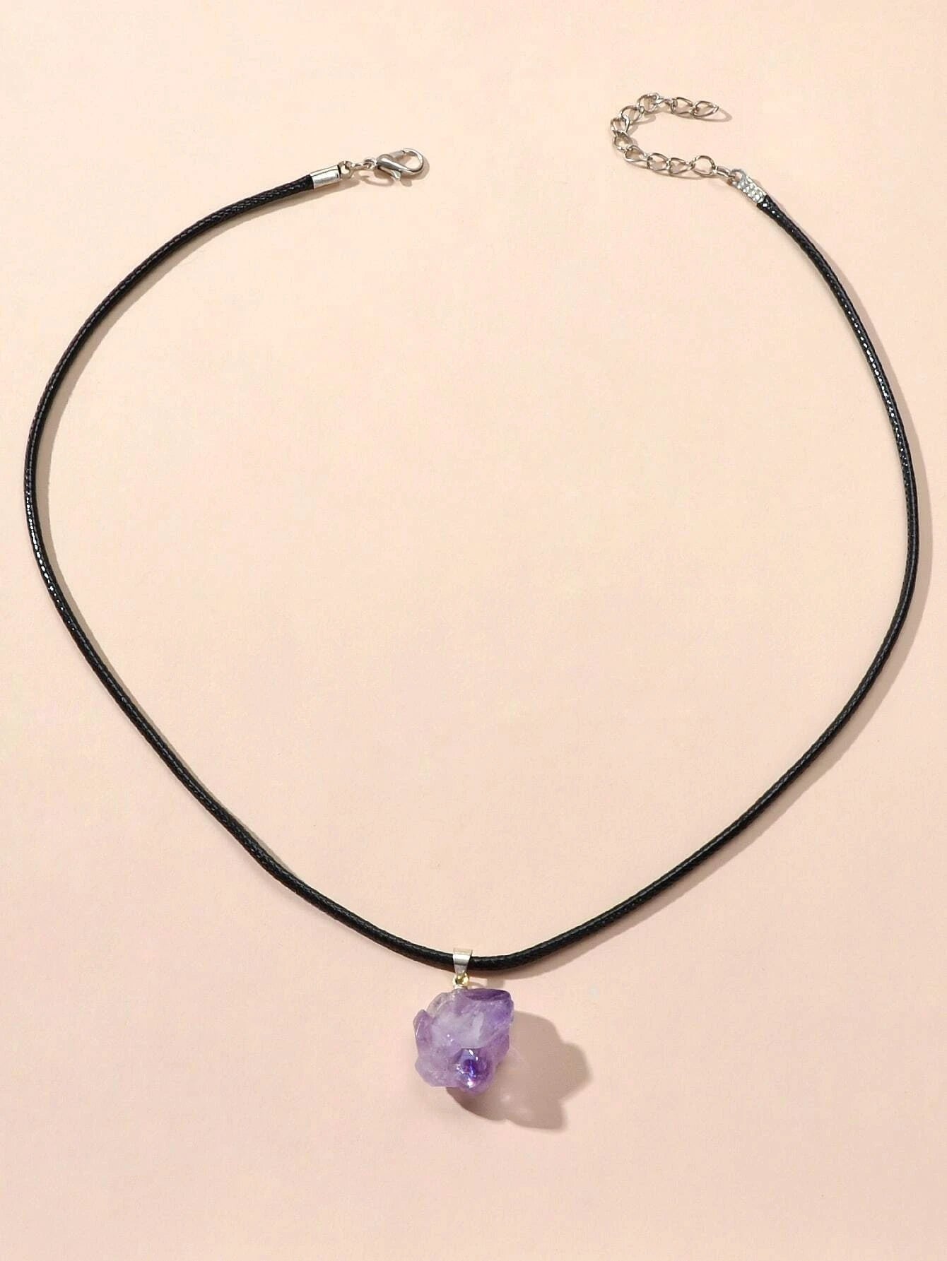 Collar de cristal Púrpura Amatista 100% Natural